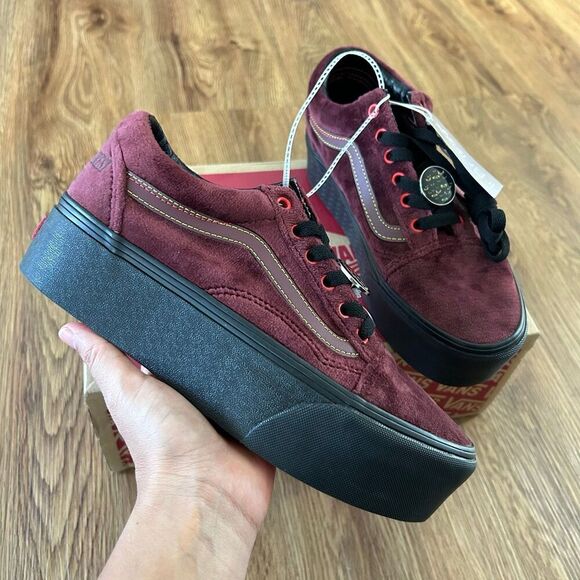 VANS Disney x Old Skool Stackform 'Poison Apple' lace up shoes sneakers sz8 new. - Picture 2 of 9